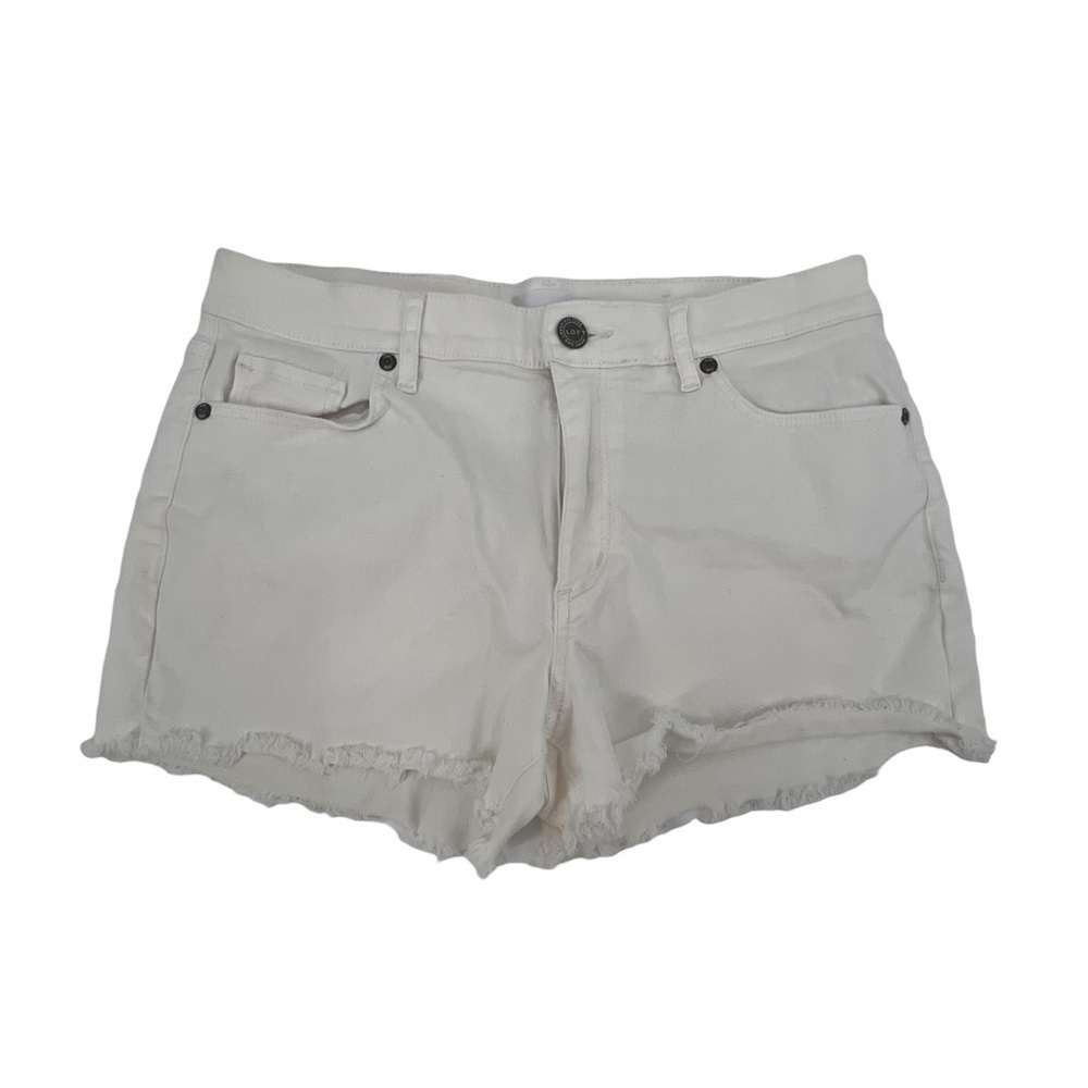 Loft White Cut Off Denim Jean Shorts Size 28 Women's